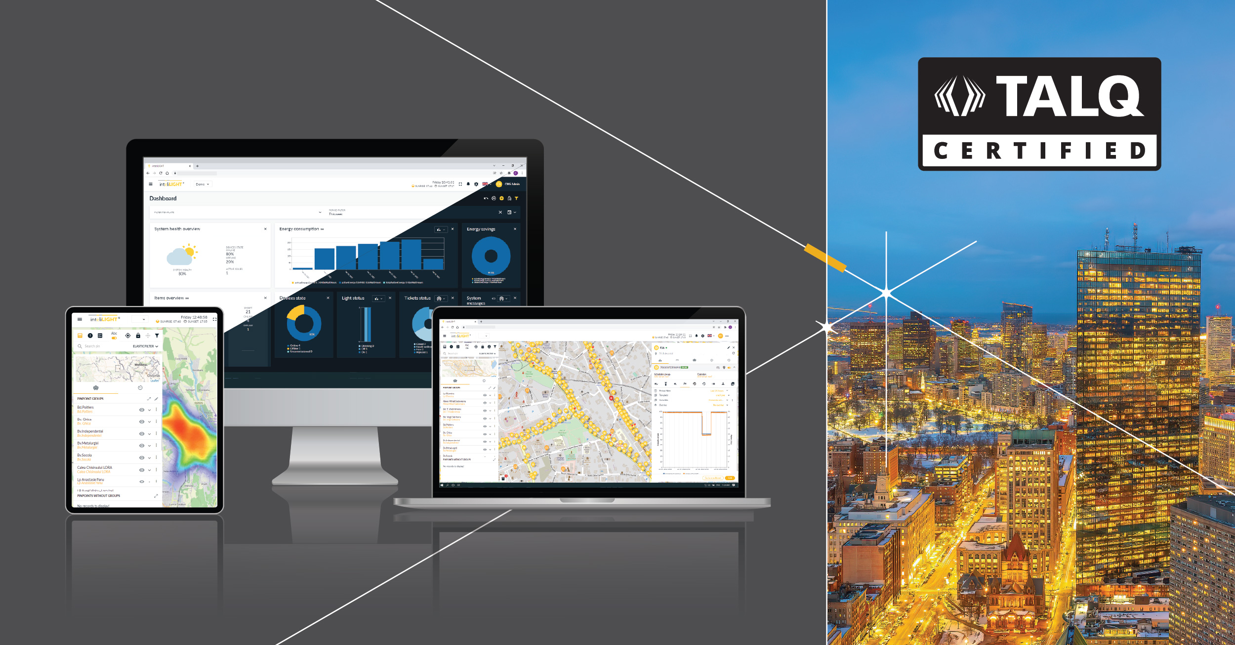 inteliLIGHT - Flashnet’s smart street lighting solution, re-certified by TALQ inteliLIGHT - Flashnet’s smart street lighting solution, re-certified by TALQ